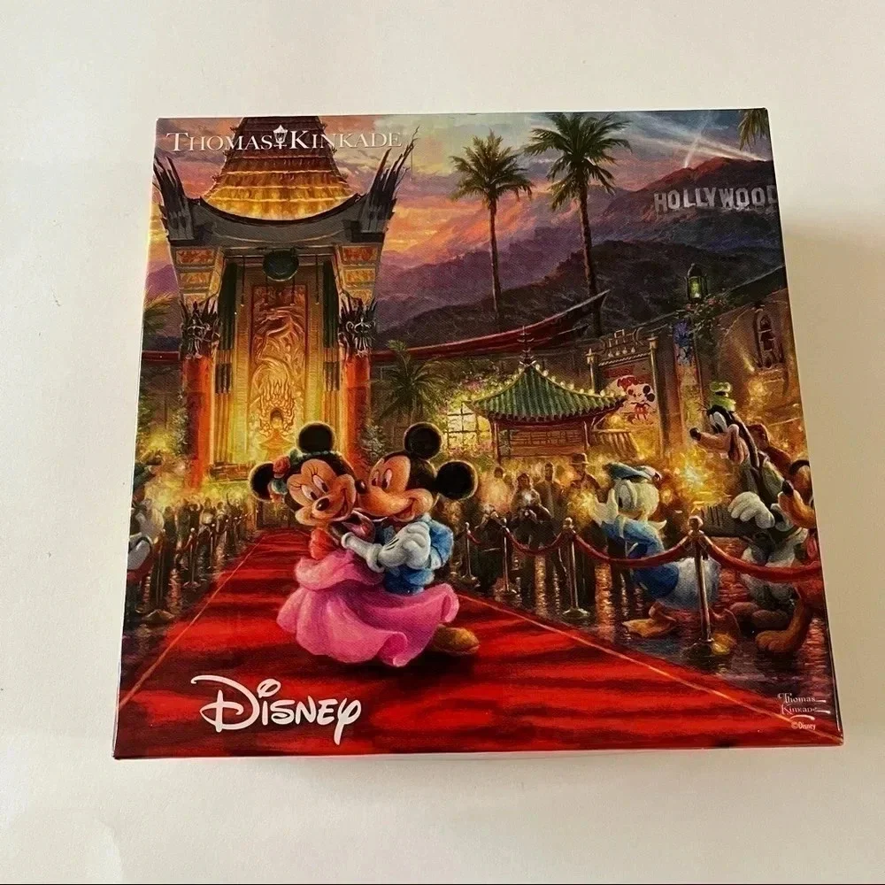 Thomas Kinkade Disney Mickey Minnie Hollywood 750 Piece Puzzle Complete